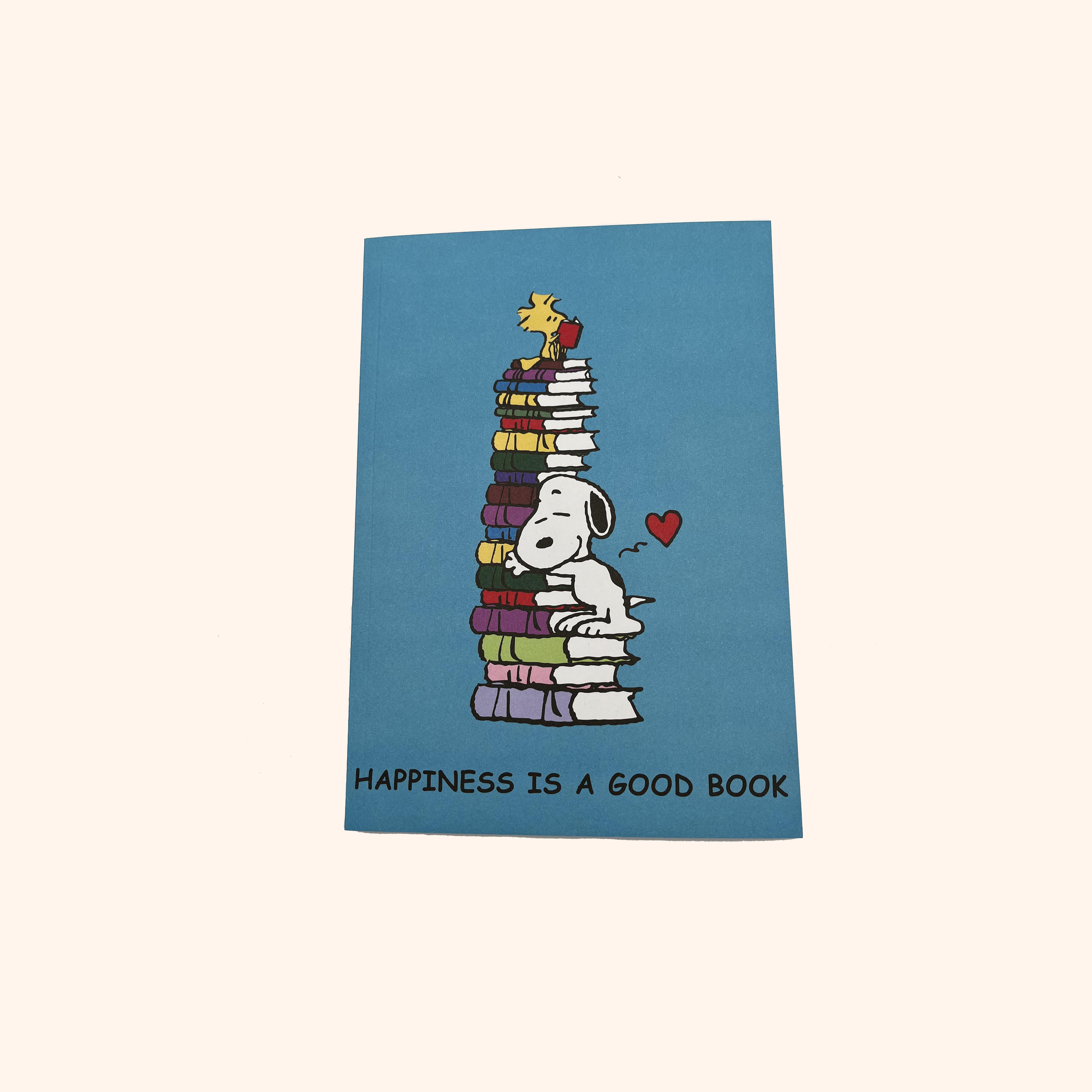 Carnet Snoopy Pile de livres